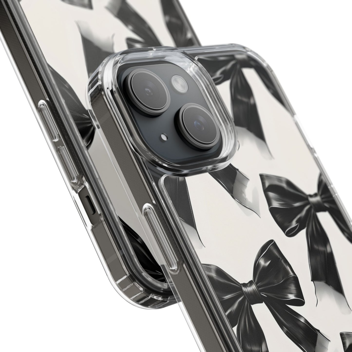 Elegant Bow Clear Phone Case - Stylish & Protective