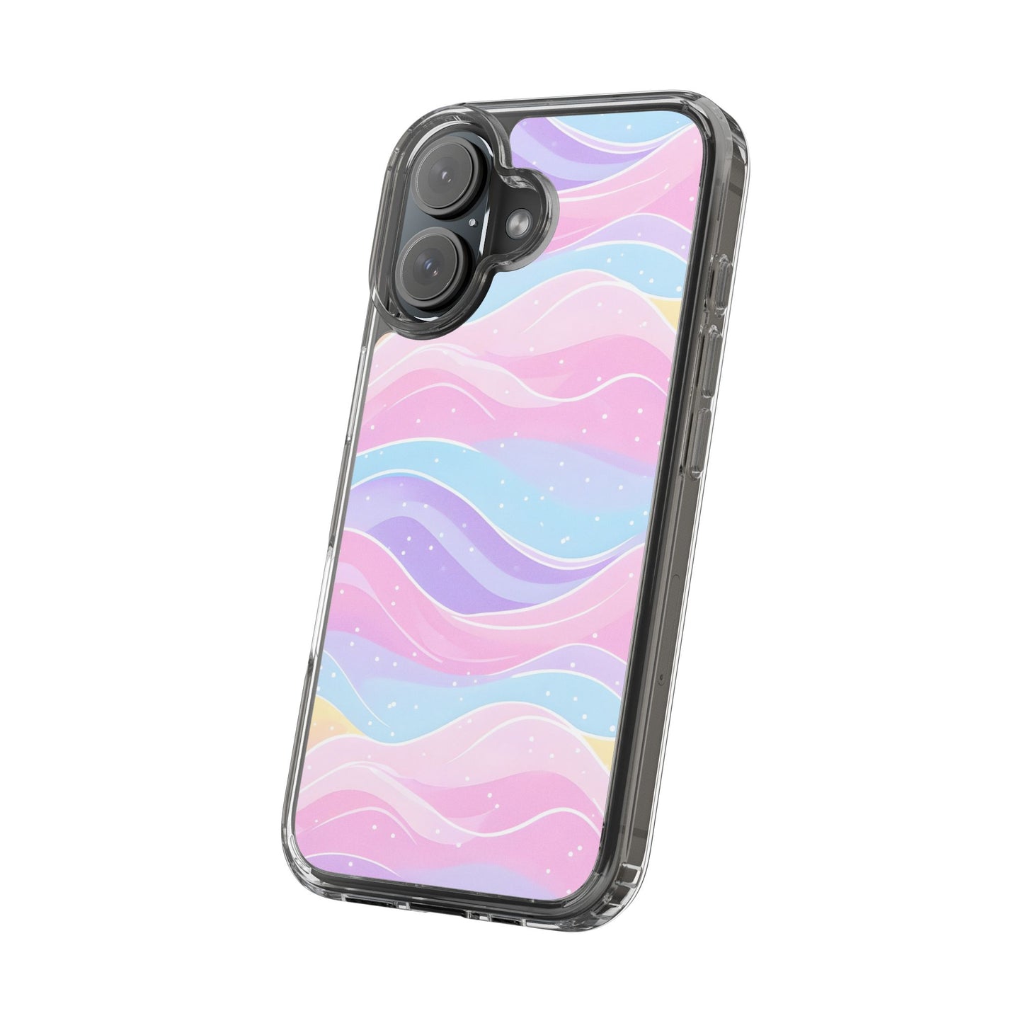 Pastel Wave Clear Phone Case - Stylish Protection for Your Device