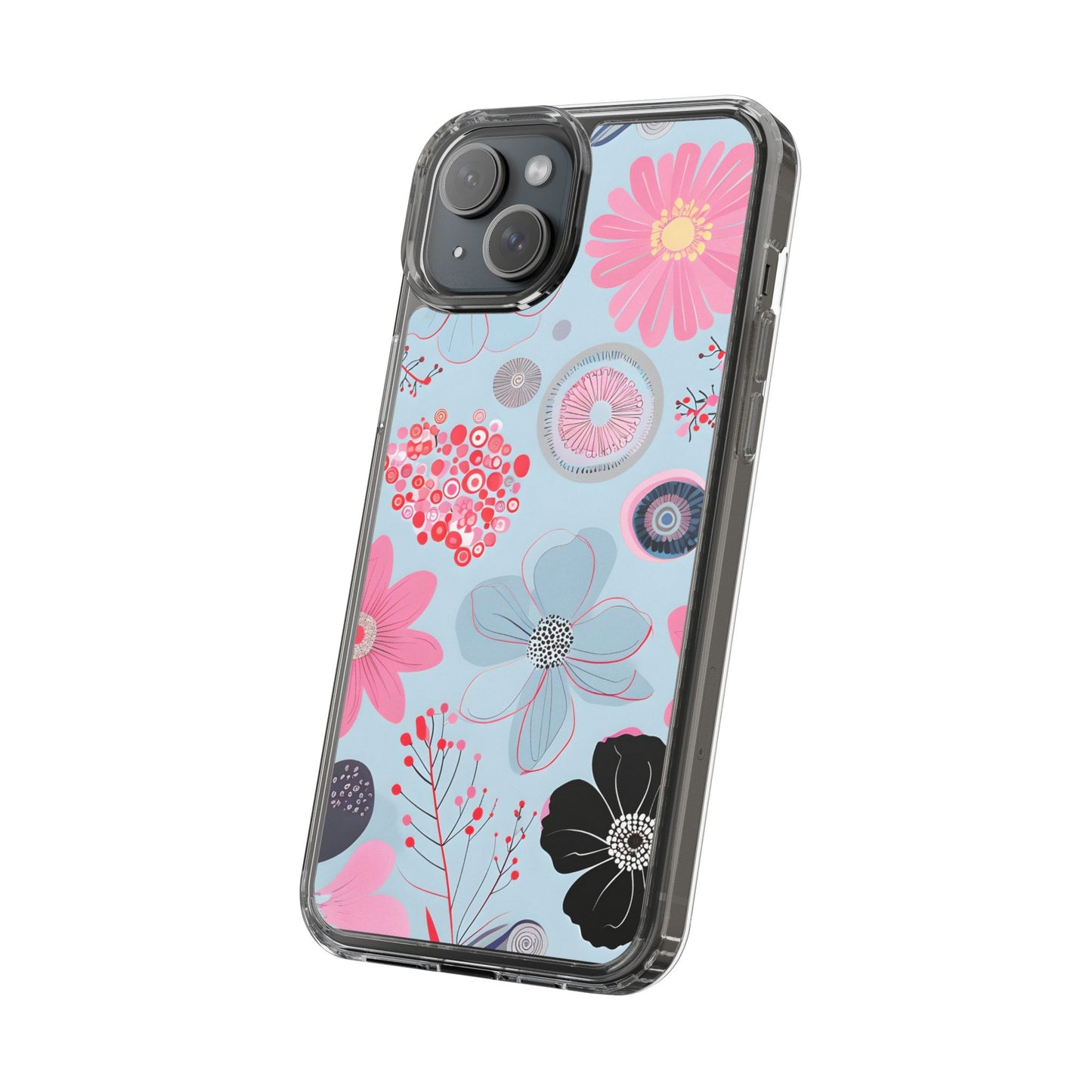 Floral Clear Phone Case - Bright & Colorful Design for Flower Lovers