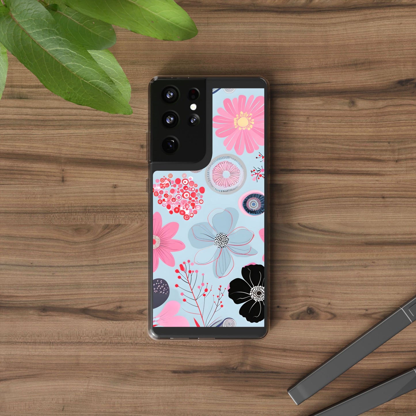 Floral Clear Phone Case - Bright & Colorful Design for Flower Lovers