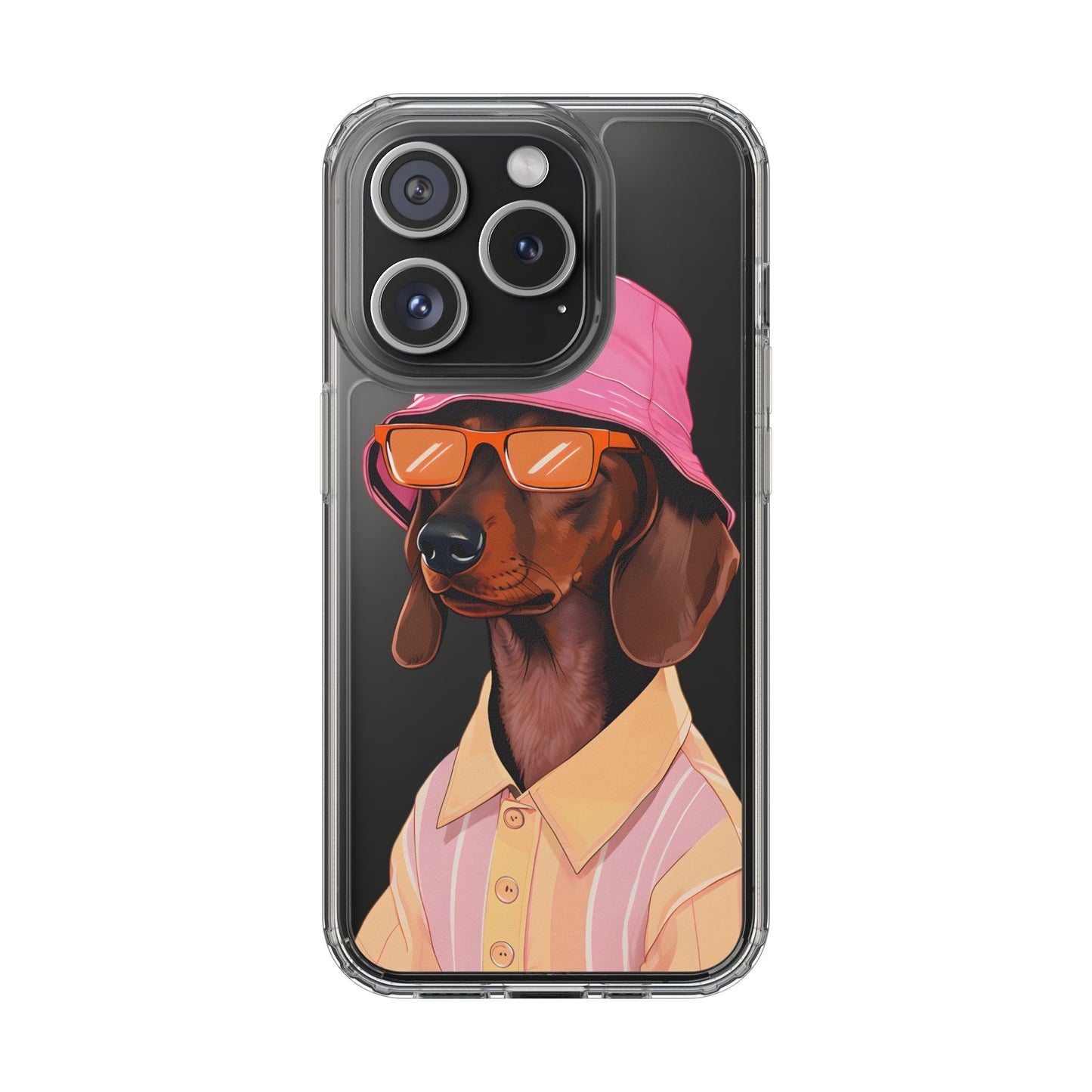 Cool Dachshund Clear Phone Case - Stylish Dog Design for Pet Lovers