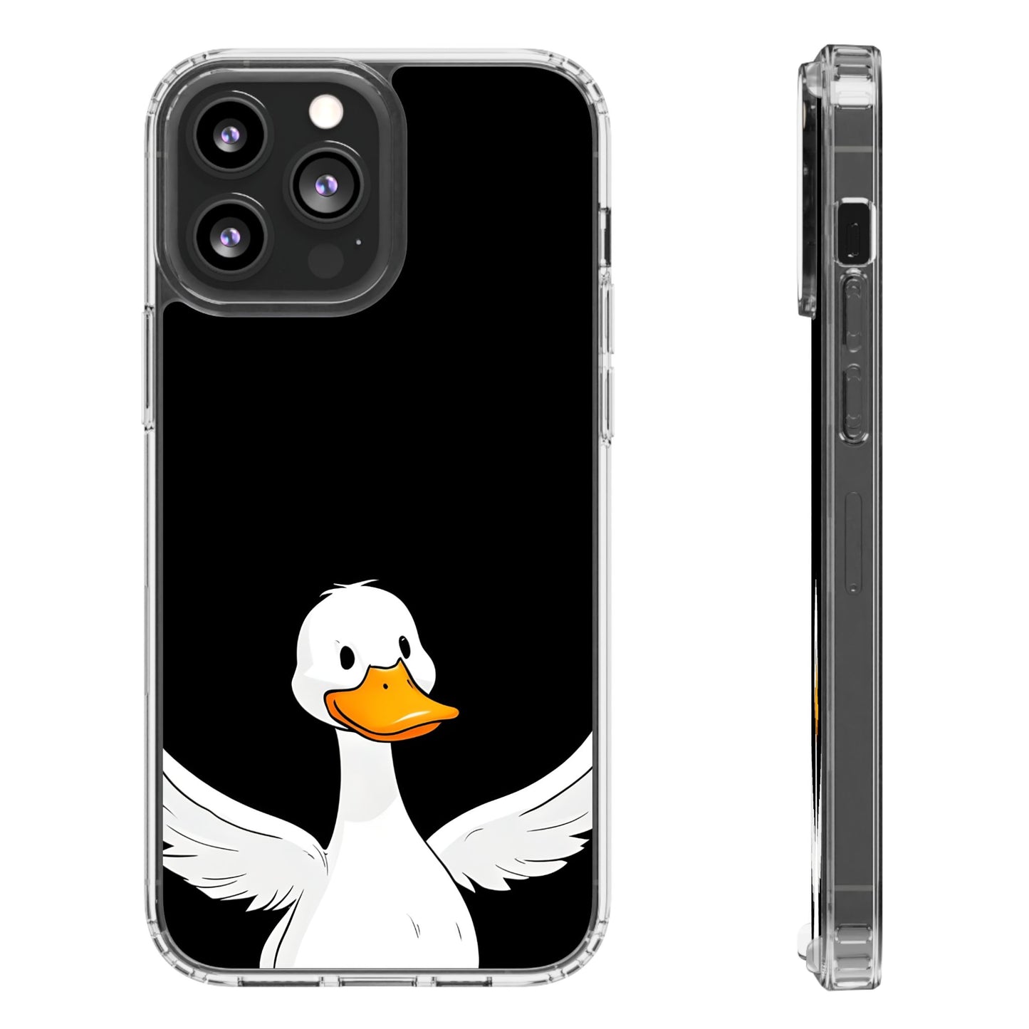 Cute Duck Clear Phone Case - Fun Animal Design for iPhone