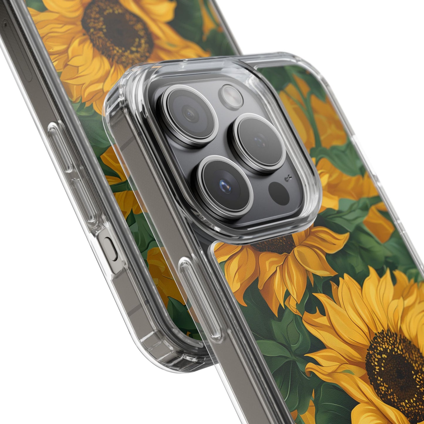 Sunflower Clear Phone Case – Stylish Floral Protective Cover